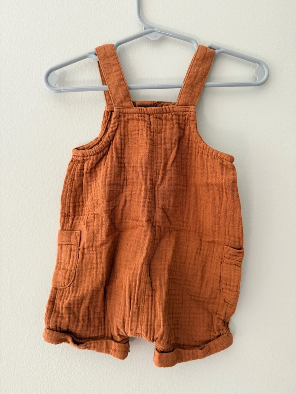 NWOT Cat & Jack | Gender Neutral Orange Button Down Overalls | Size 3-6 Months